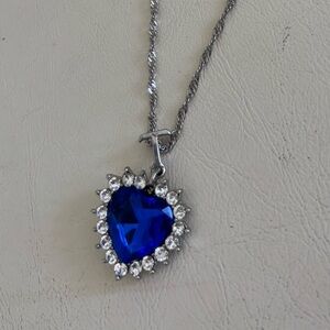 3/$20 + $4.99 SHIPPING ON ALL JEWELRY OVER $15 Titanic Costume Blue Heart